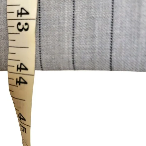 NWT Ann Taylor Bi-Stretch V-Neck Gray Pinstripe Summer Fall Career Dress Sz 18 - Picture 12 of 13